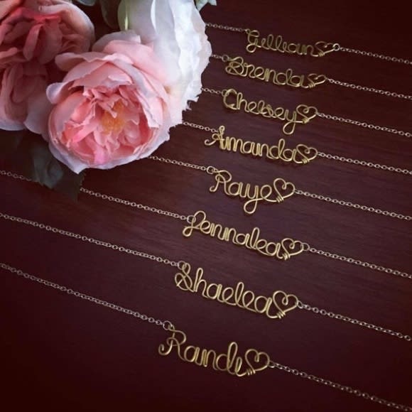 CUSTOM Handmade Personalized Wire Necklace Gift - Picture 4 of 8